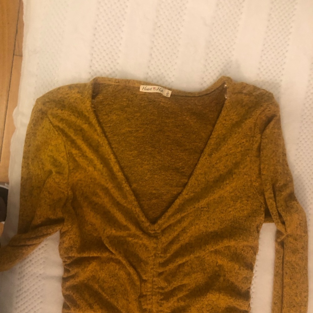 Heart & Hips Mustard Long Sleeve Top